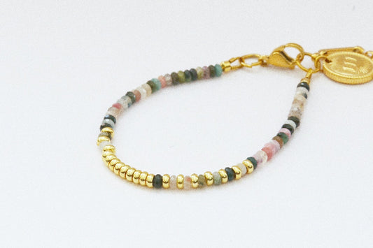 Bracelet Henriette 2-7 – Tourmaline multicolore & Chiffre 111