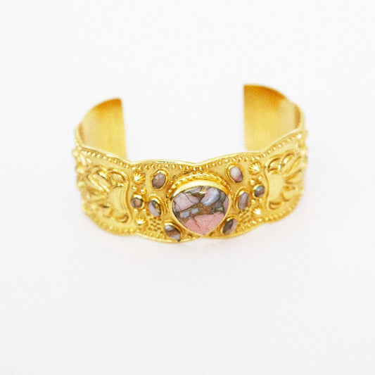 Bracelet Cœur  Opale Rose