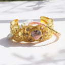 Bracelet Cœur  Opale Rose