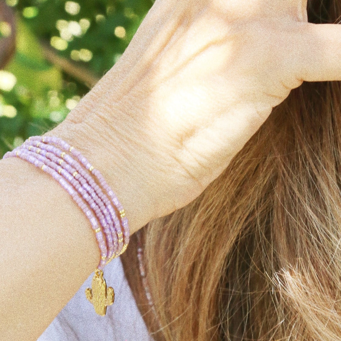 bracelet seconde peau 5 tours ou ras de cou monochrome violet