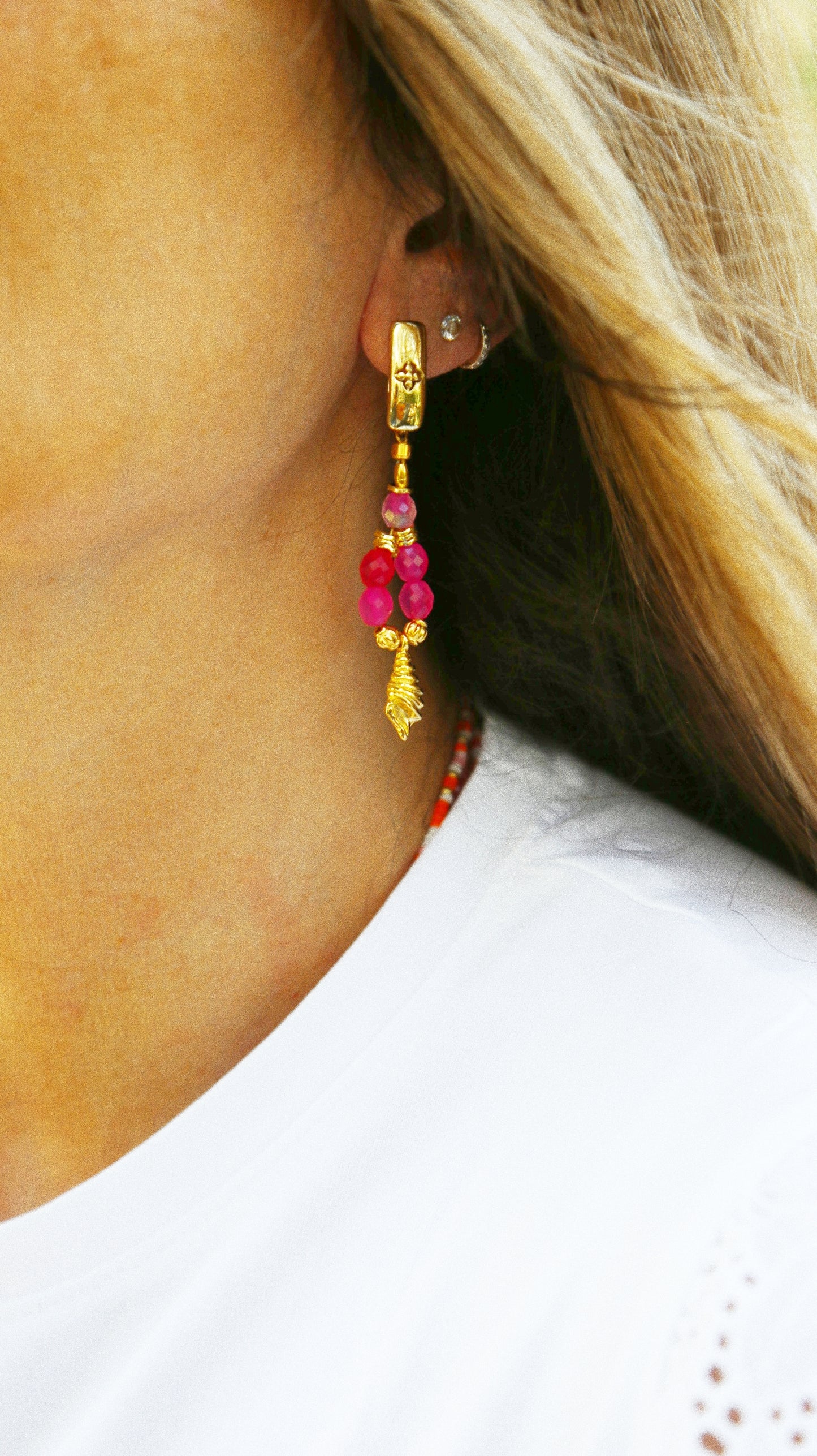 Boucles d’oreilles "Pink Bahia"
