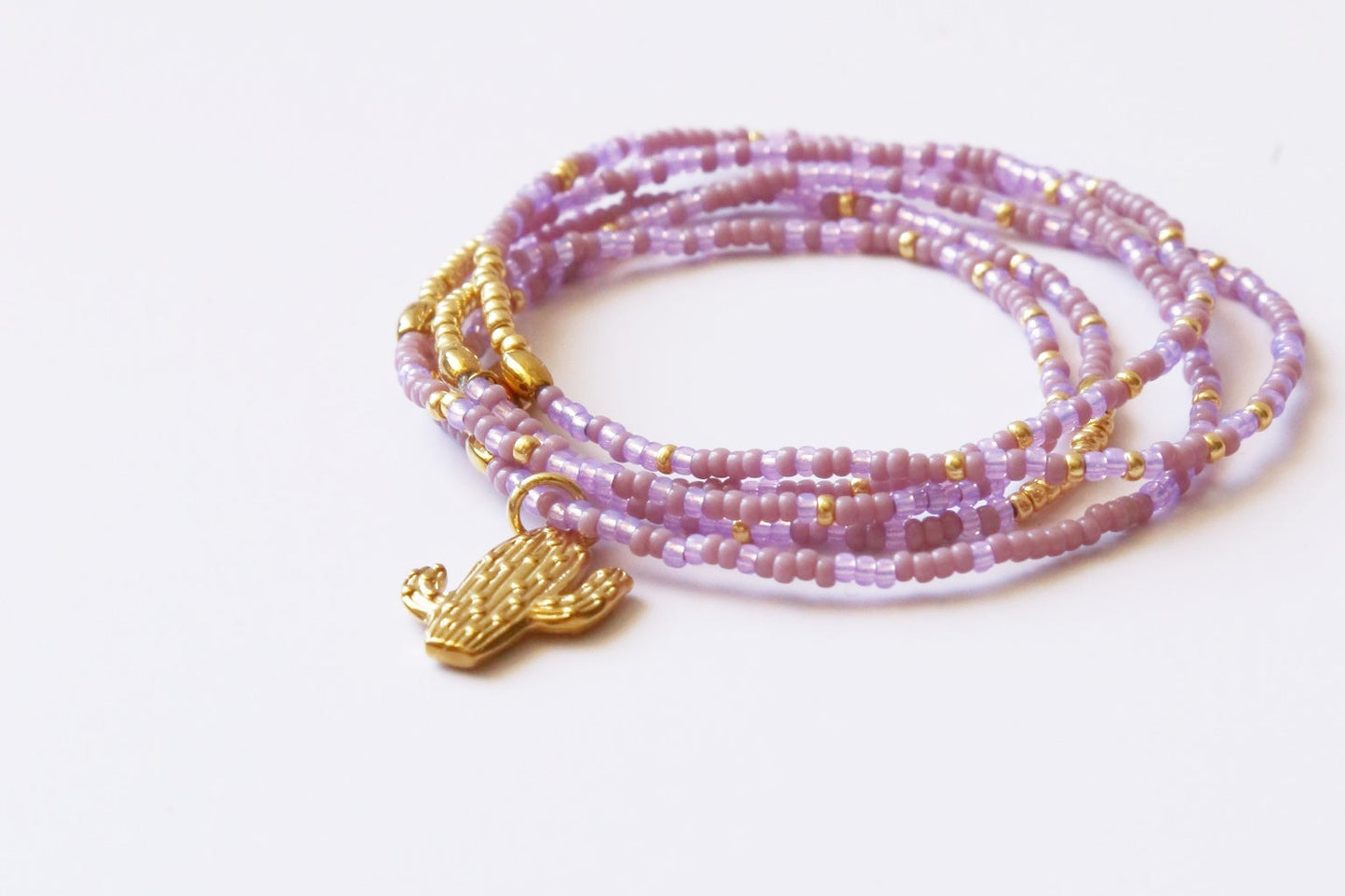 bracelet seconde peau 5 tours ou ras de cou monochrome violet