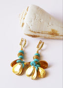 Boucles d'oreilles "Lagon Doré"