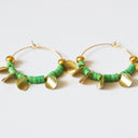 Créoles “Vert Lumière”