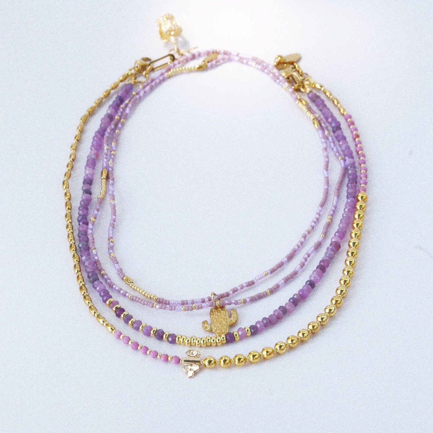 Collier “Code 27” – Mica Violet & Œil de Protection