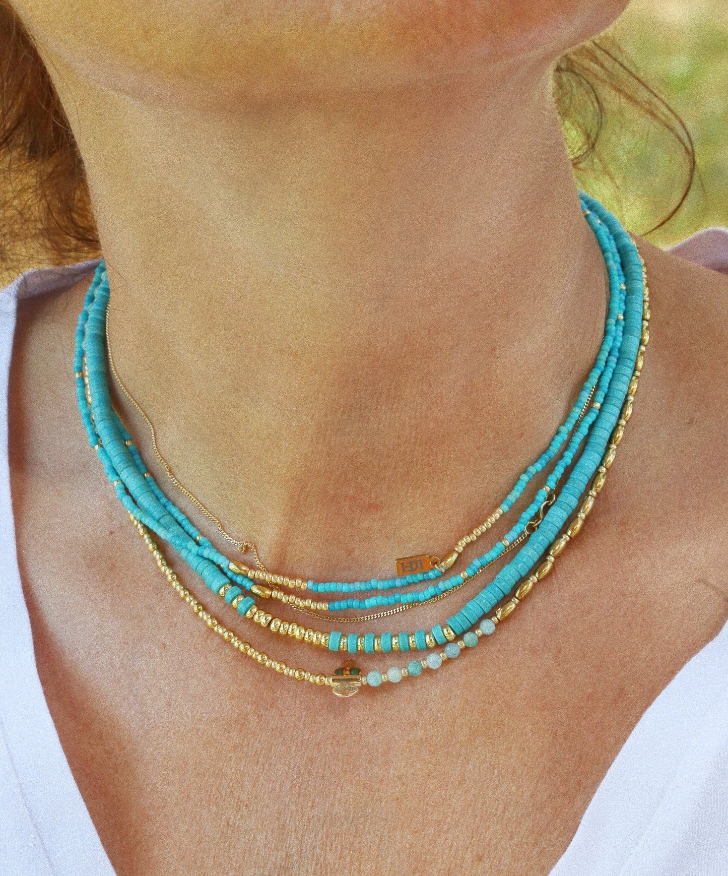 Collier “Code 27” – Amazonite & Œil de Protection