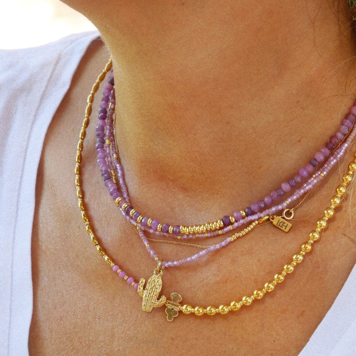 Collier “Code 27” – Mica Violet & Œil de Protection