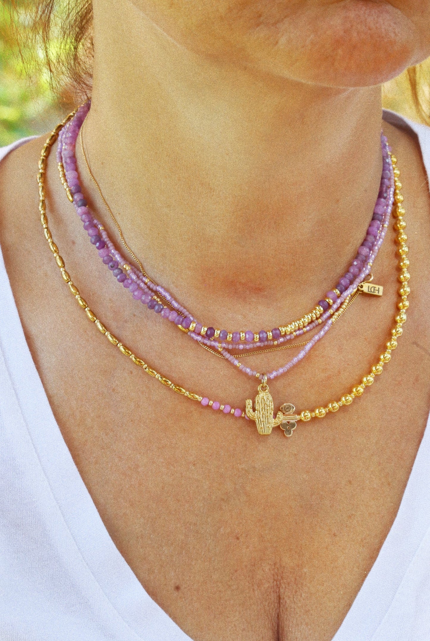 Collier “Code 27” – Mica Violet & Œil de Protection
