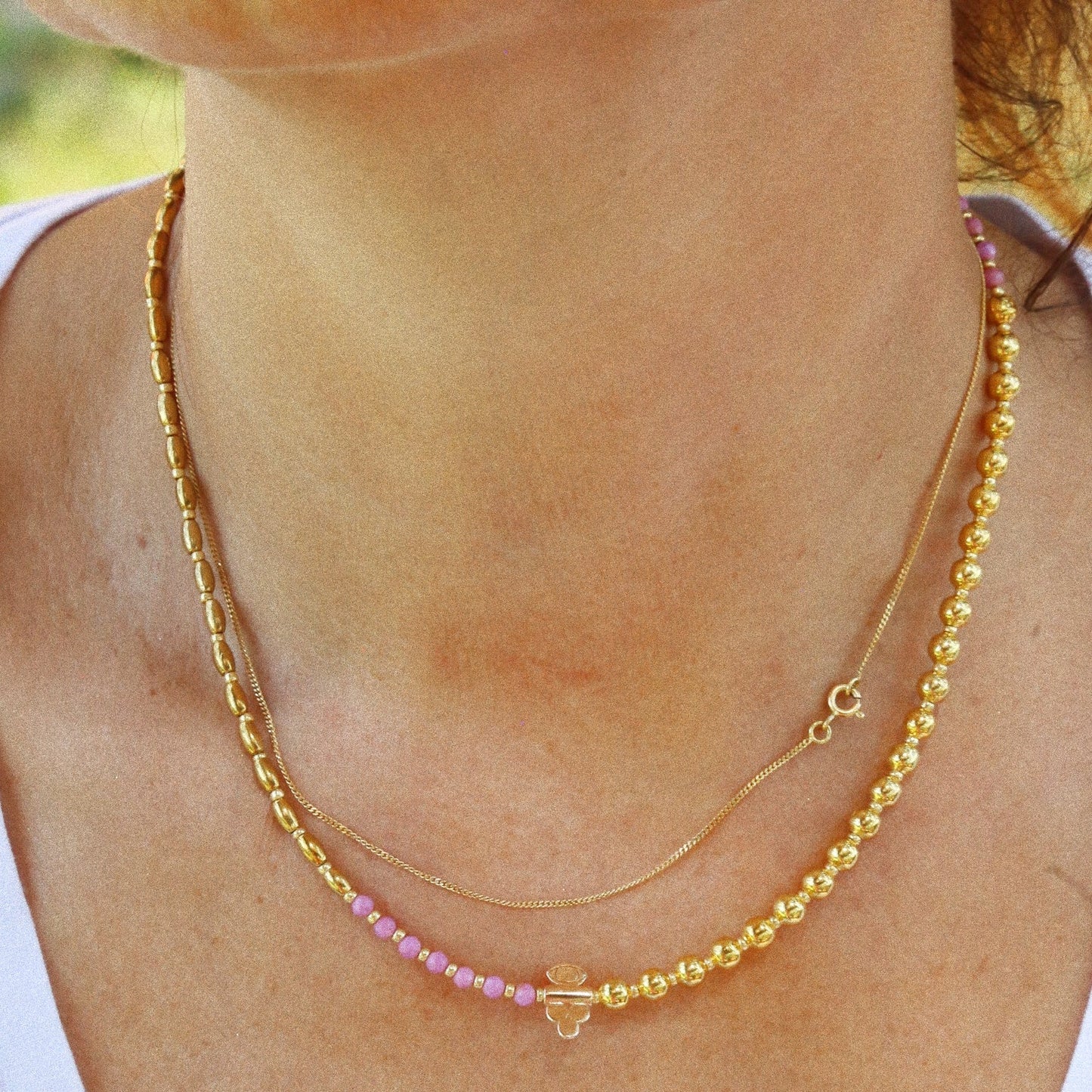Collier “Code 27” – Mica Violet & Œil de Protection