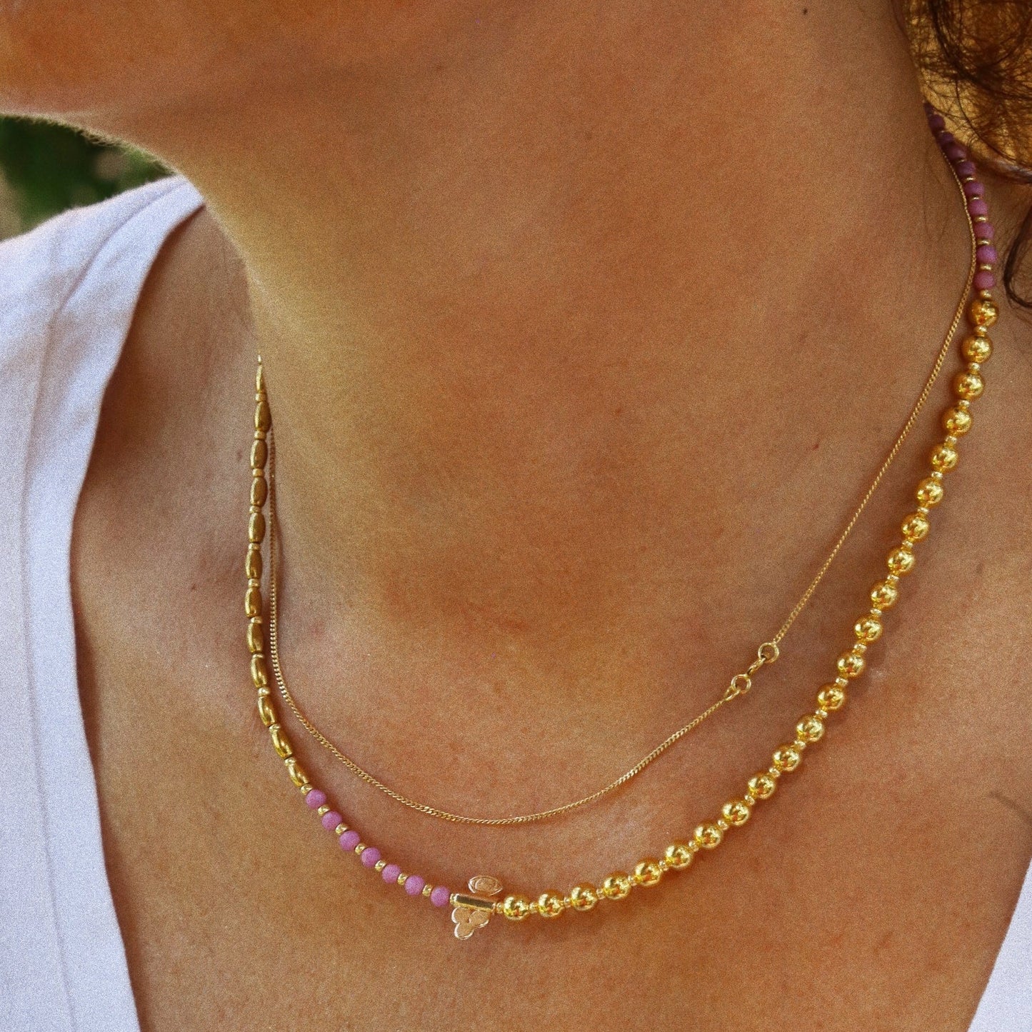 Collier “Code 27” – Mica Violet & Œil de Protection