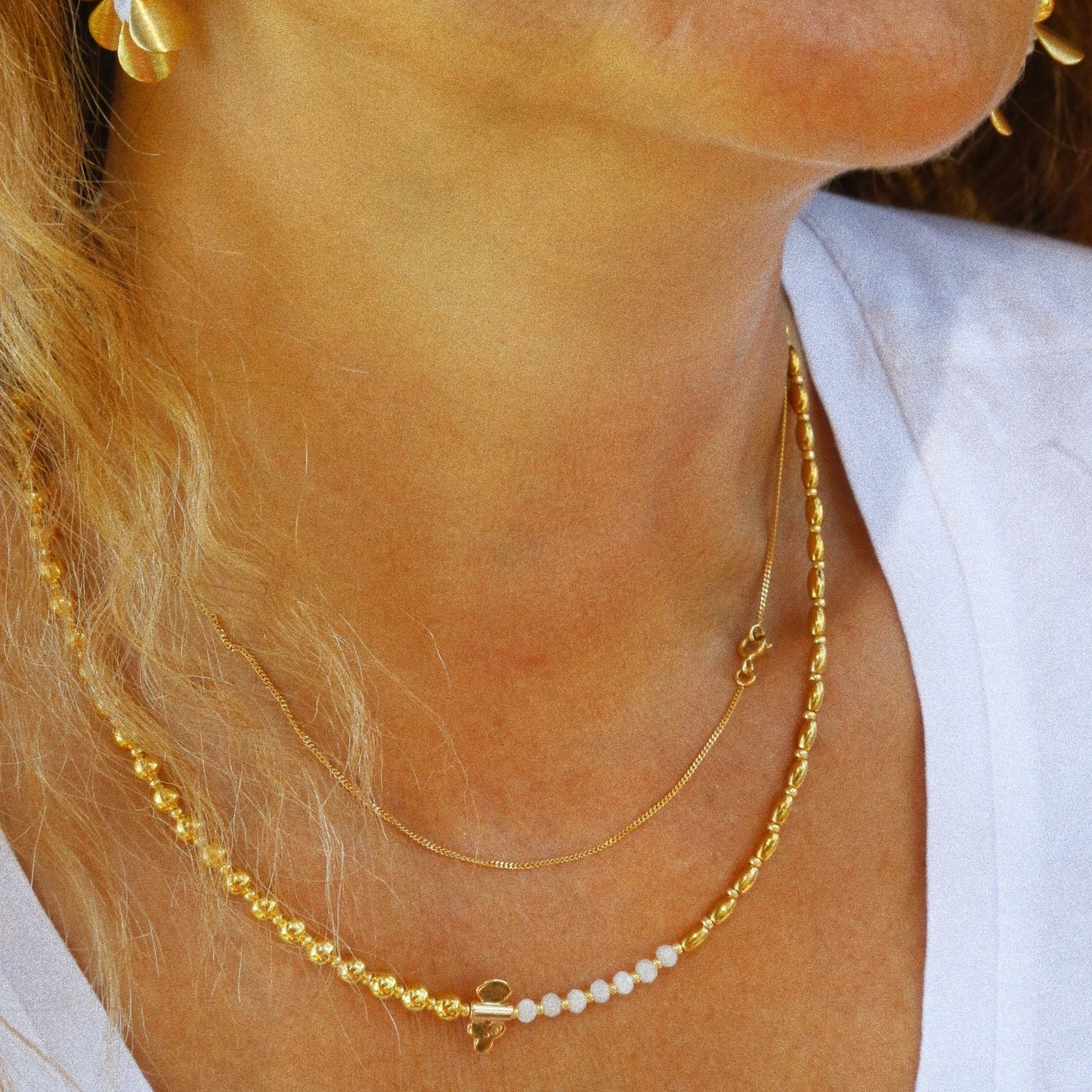 Collier “Code 27” – Quartz Blanc & pendentif signautre