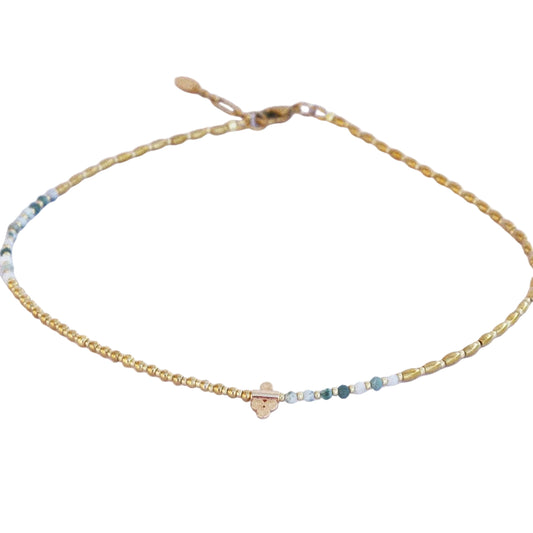 Collier “Code 27” – Agate Mousse & pendentif signature