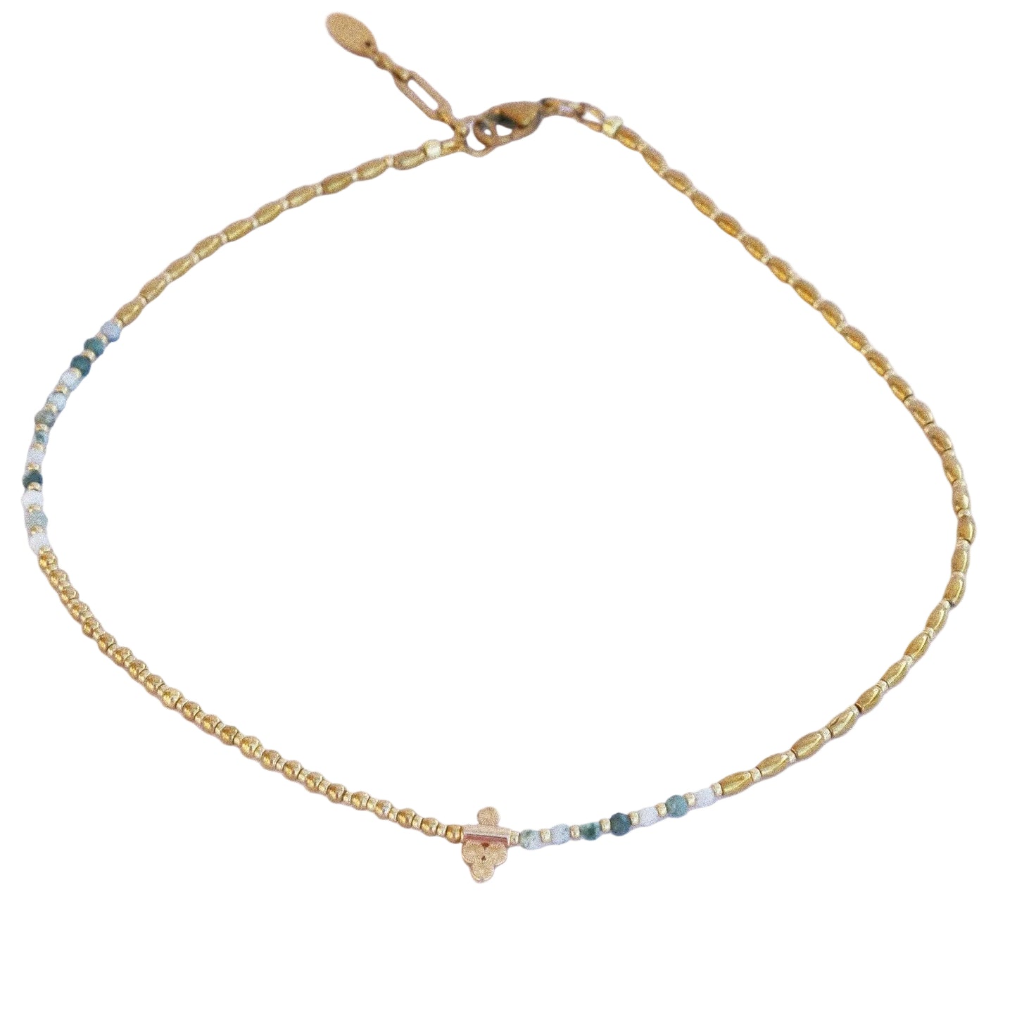 Collier “Code 27” – Agate Mousse & pendentif signature