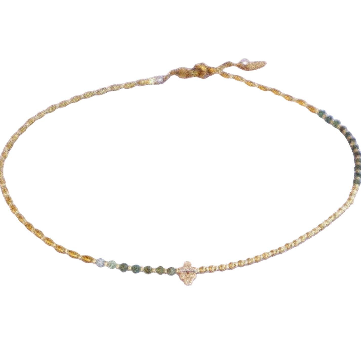 Collier “Code 27” – Tourmaline Verte & Pendentif Signature